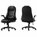 Gfancy Fixtures 28.5 x 29.5 x 94 in. Leather-Look High Back Executive Office Chair Black GF3664521